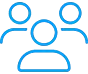 A blue and black square with circles on it.
