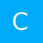 A blue background with the letter c in white.